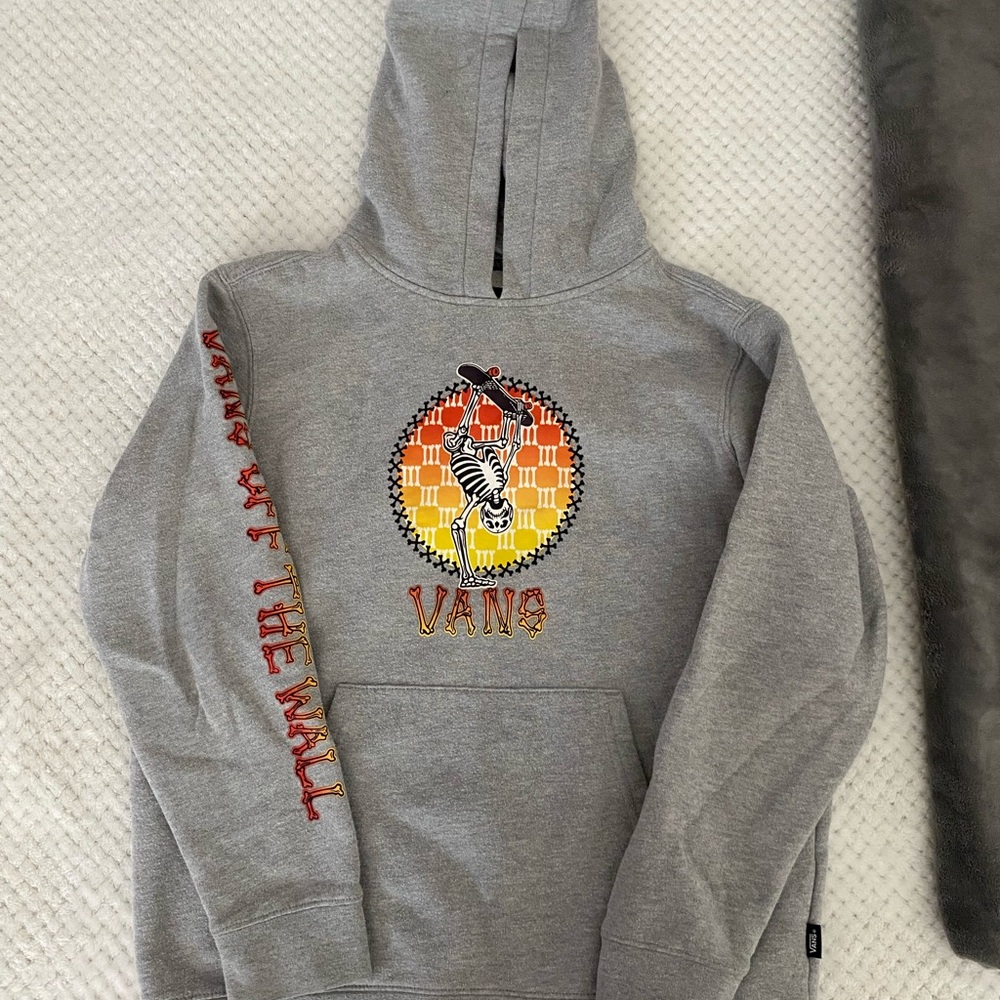 Vans Gray Hoodie with Bold Graphic
